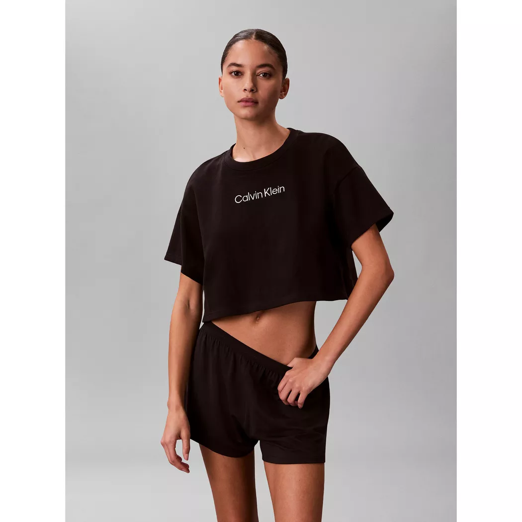Calvin Klein - Cropped T-Shirt, für Damen, Black, Größe S