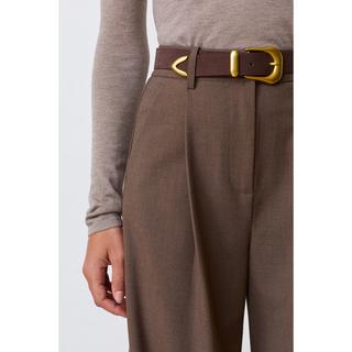 Suncoo Jonas Pantalon de Costume Plissé Jambe Large  