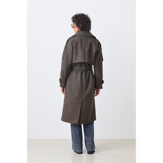 Suncoo Emo Manteau Long Double Boutonnage  