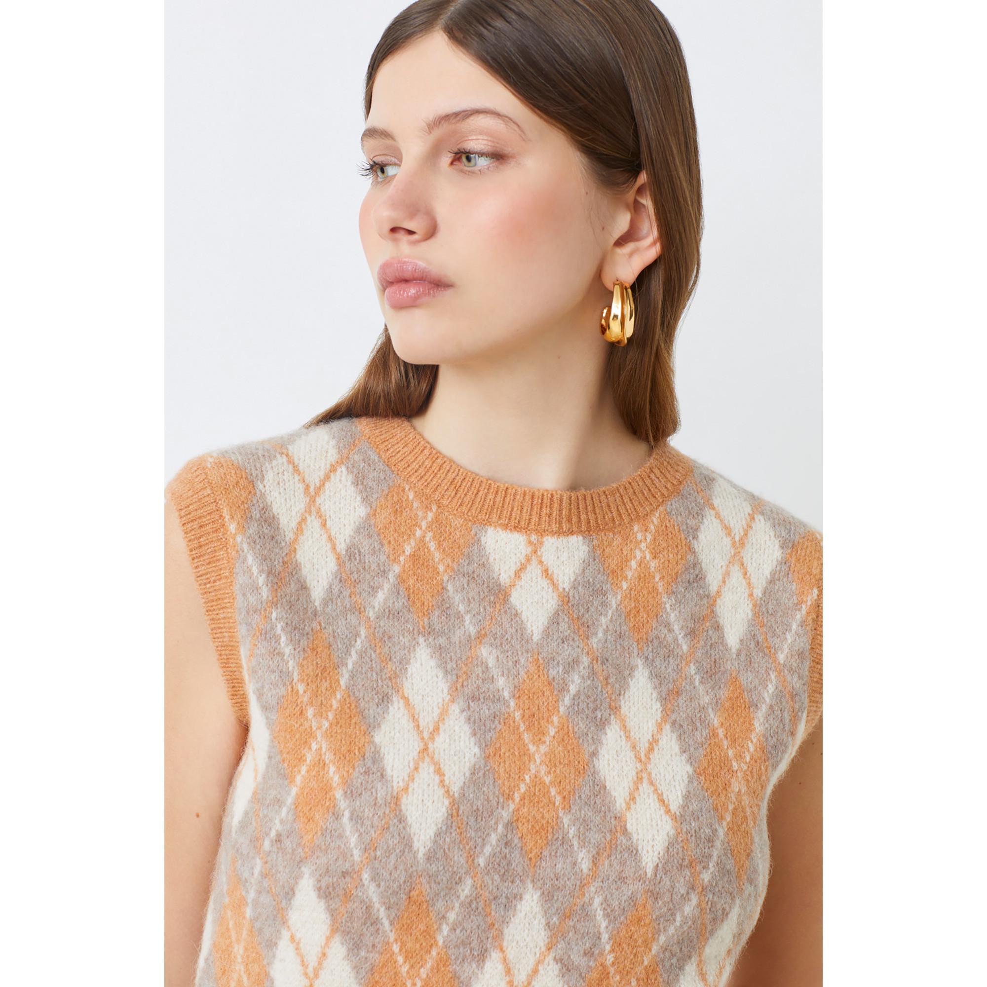 Suncoo Philo Jacquard ärmelloser Pullover  