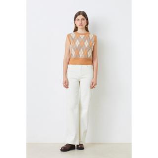 Suncoo Philo Jacquard ärmelloser Pullover  