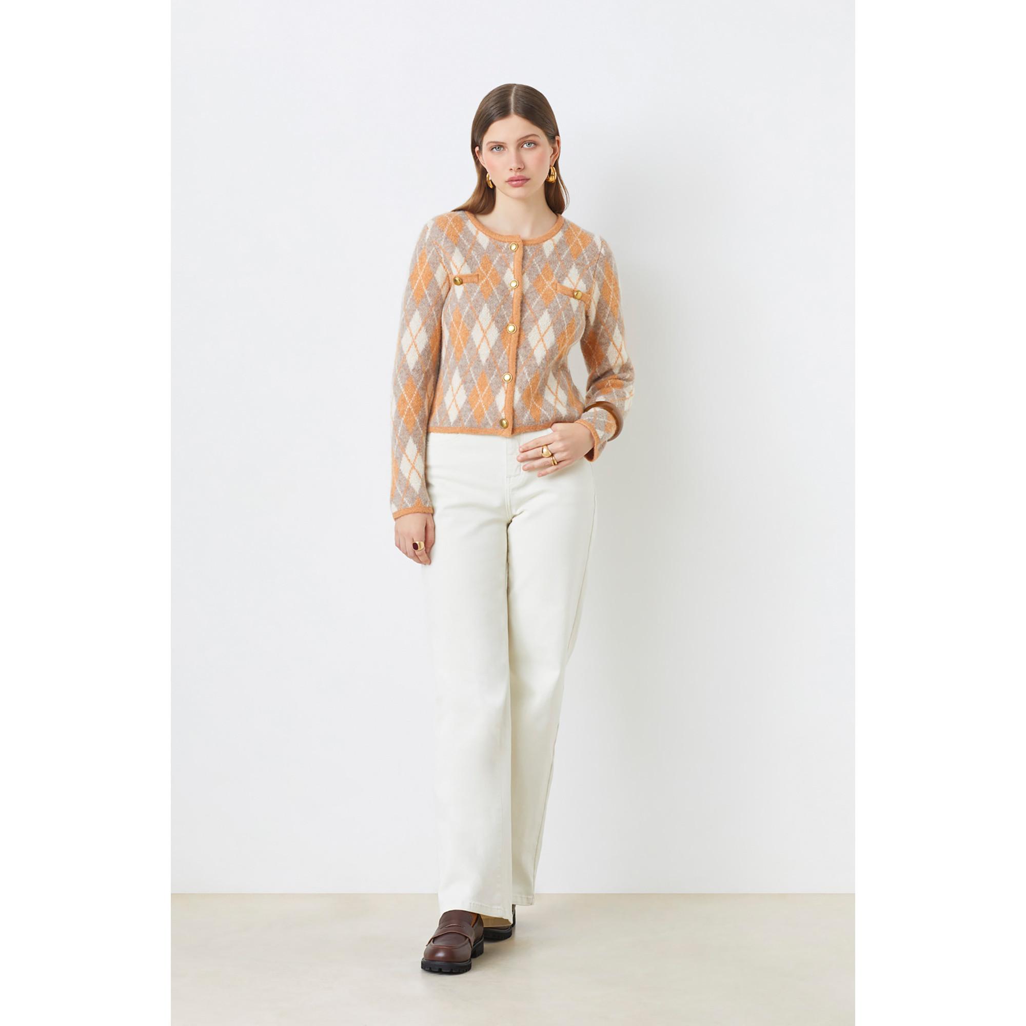 Suncoo Guilain Cardigan Jacquard Carreaux  
