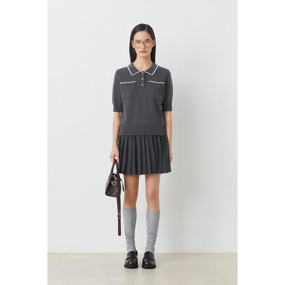 Suncoo Falda Gonna Corta Plissettata  