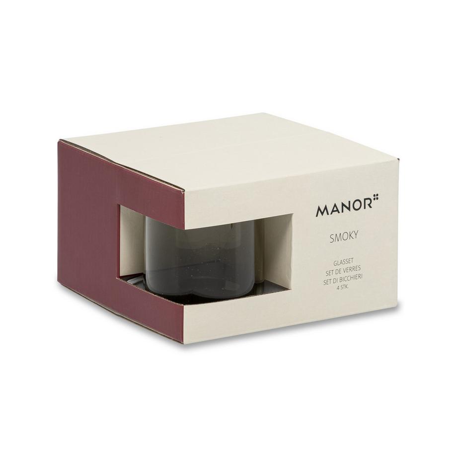 Manor 4 teiliges Gläser-Set Smoky 