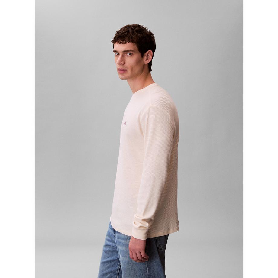 Calvin Klein Jeans T-shirt manches longues en maille gaufrée  