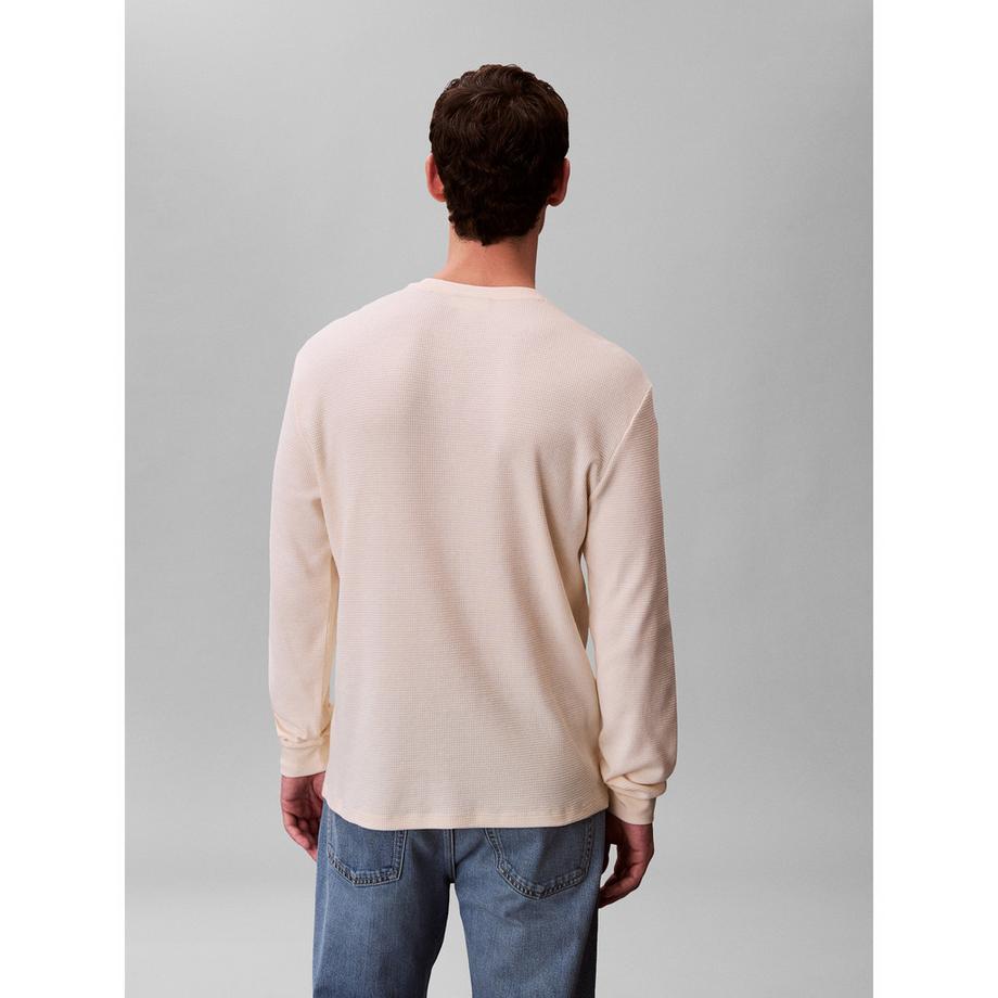 Calvin Klein Jeans T-shirt manches longues en maille gaufrée  