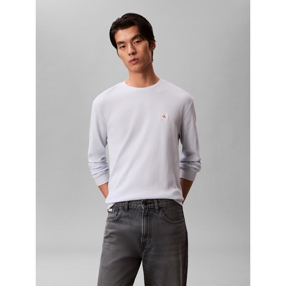 Calvin Klein Jeans Waffelstrick Langarm T-Shirt  