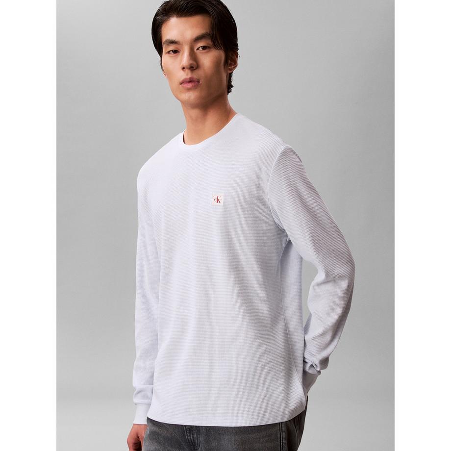 Calvin Klein Jeans Waffelstrick Langarm T-Shirt  