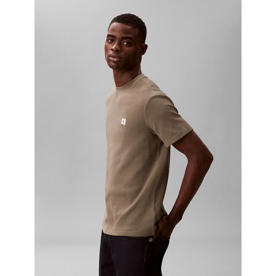 Calvin Klein Jeans T-shirt Regular Fit en maille gaufrée  