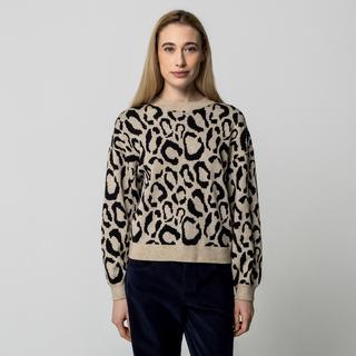 VILA Pullover Stampa Leopardata  