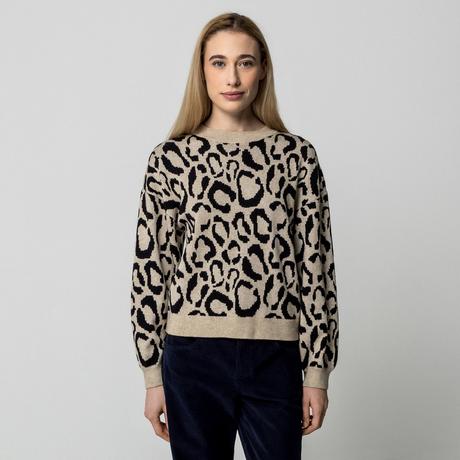 VILA Pullover Stampa Leopardata  