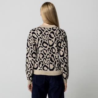 VILA Pullover Stampa Leopardata  