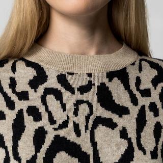 VILA Pullover Stampa Leopardata  