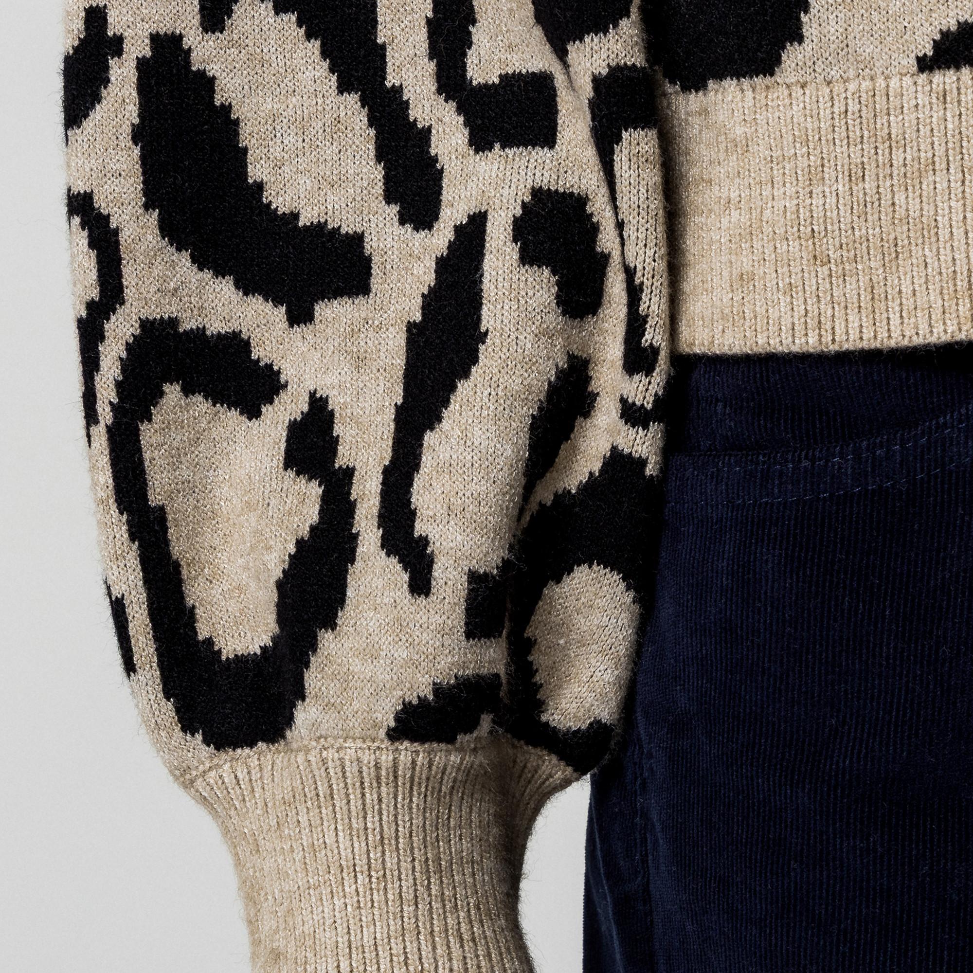 VILA Pullover Stampa Leopardata  