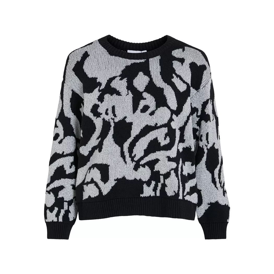 VILA - Pullover, für Damen, Schwarz/Weiss, Größe S