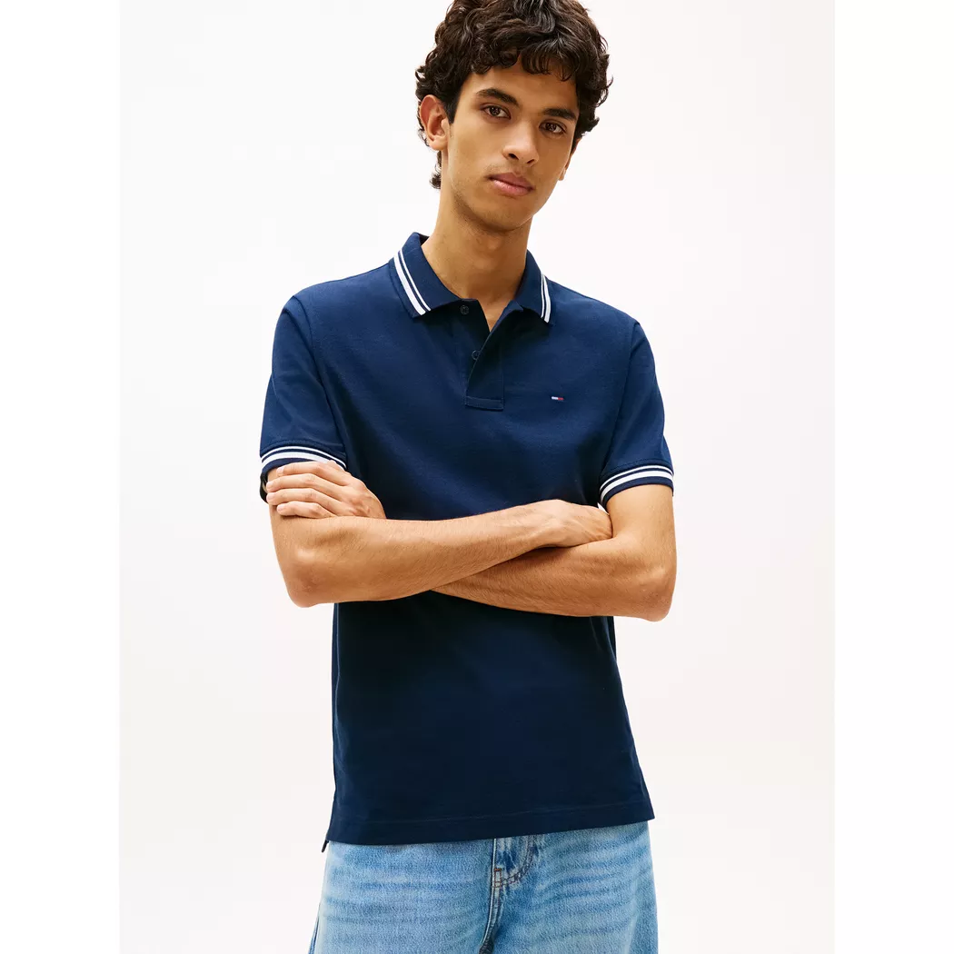 Tommy Jeans Polo à Manches Courtes Dm0dm22700 Regular Fit Dark Blue M Homme