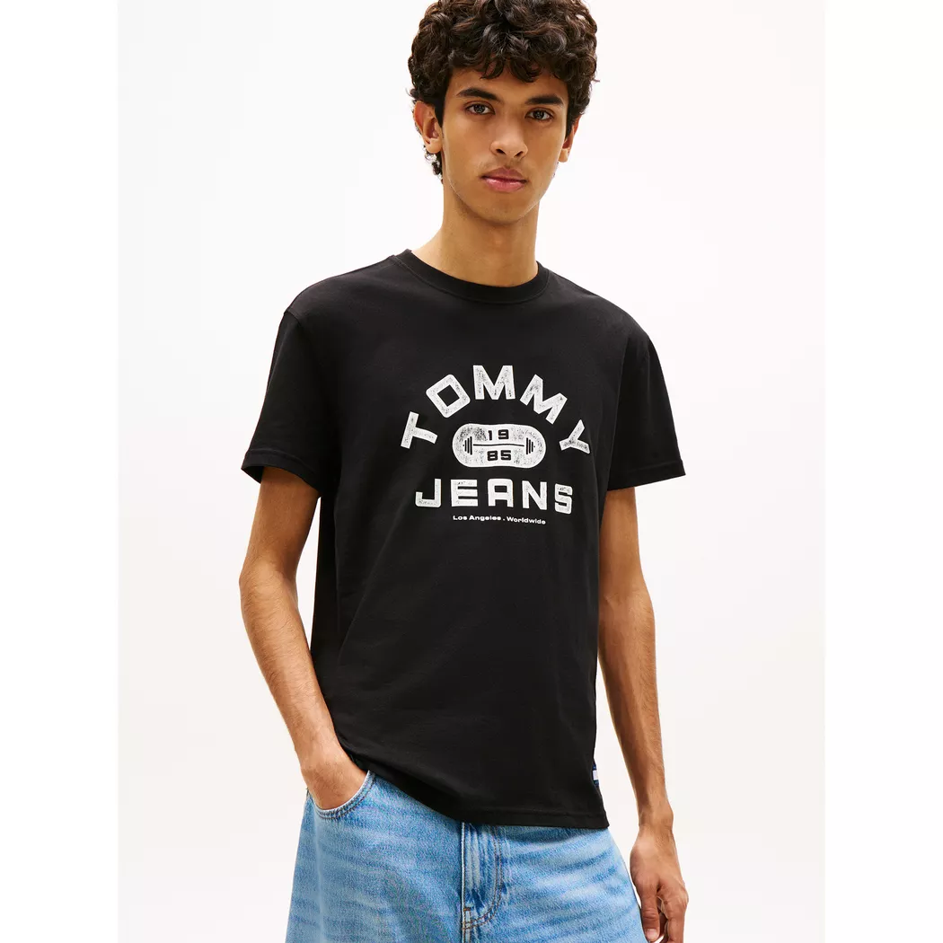 Tommy Jeans T-shirt à Manches Courtes Badge Regular Fit Black XL Homme