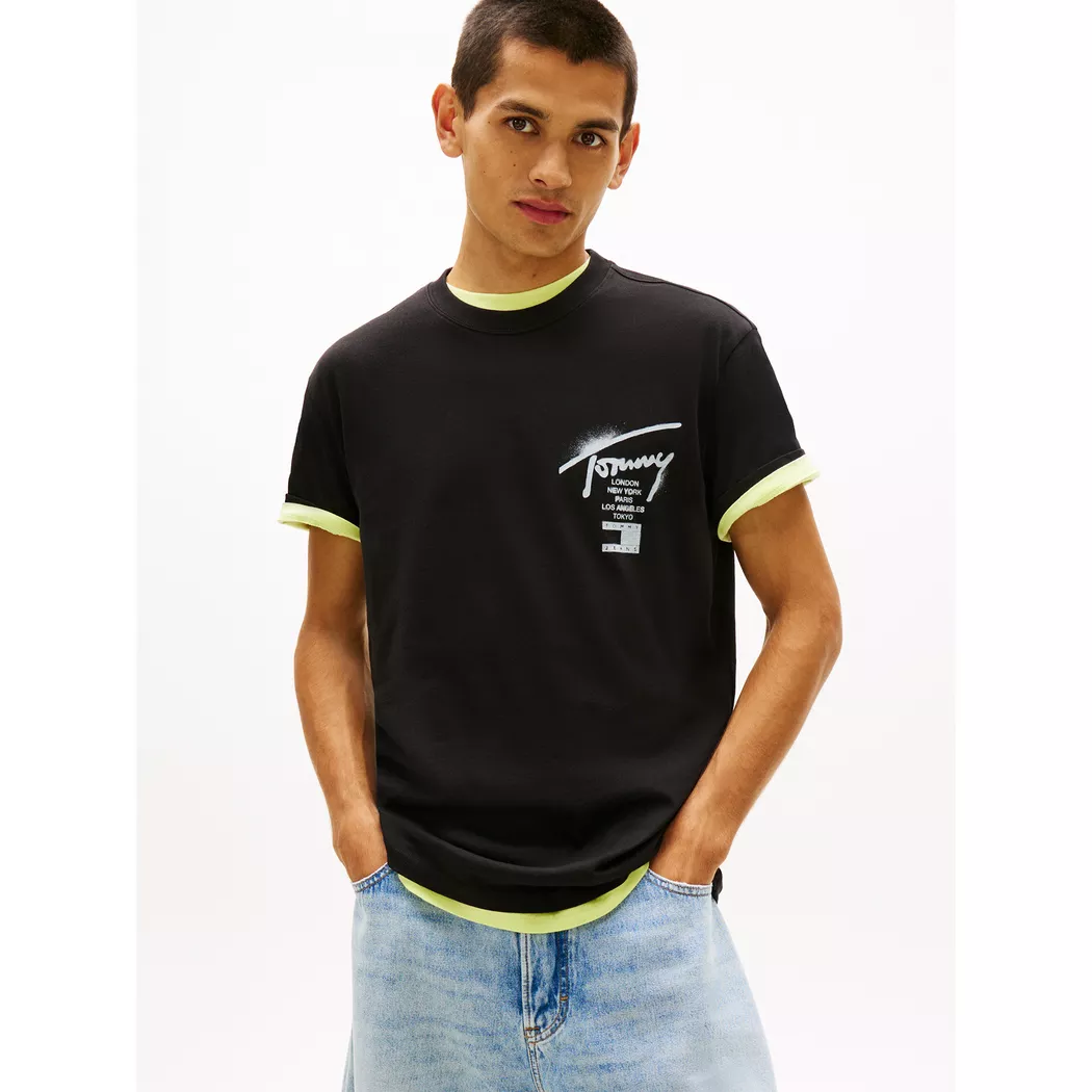 Tommy Jeans - T-shirt - Taille M Noir homme