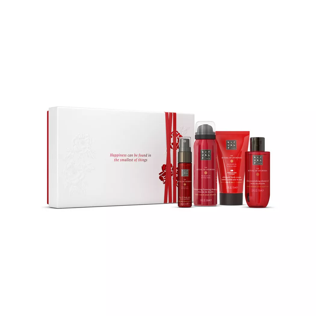RITUALS Rituale The-Ritual-Of-AyurvedaSmall Gift Set The Ritual of Ayurveda Foaming Shower Gel 50 ml + The Ritual of Ayurveda Shower Oil 75 ml + The Ritual of Ayurveda Hair & Body Mist 20 ml + The Ritual of Ayurveda Body Cream 70 ml
