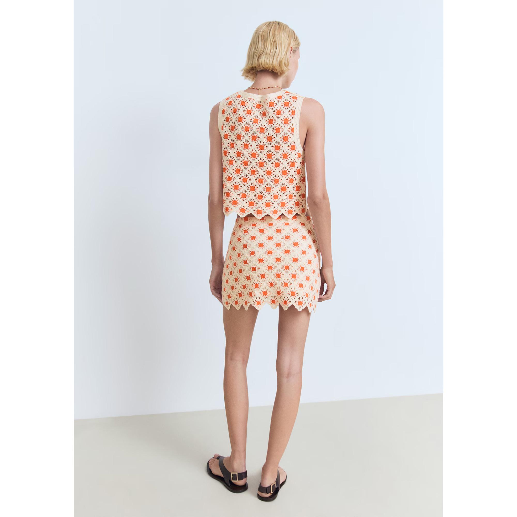 MANGO CAMERON Häkel Minirock  