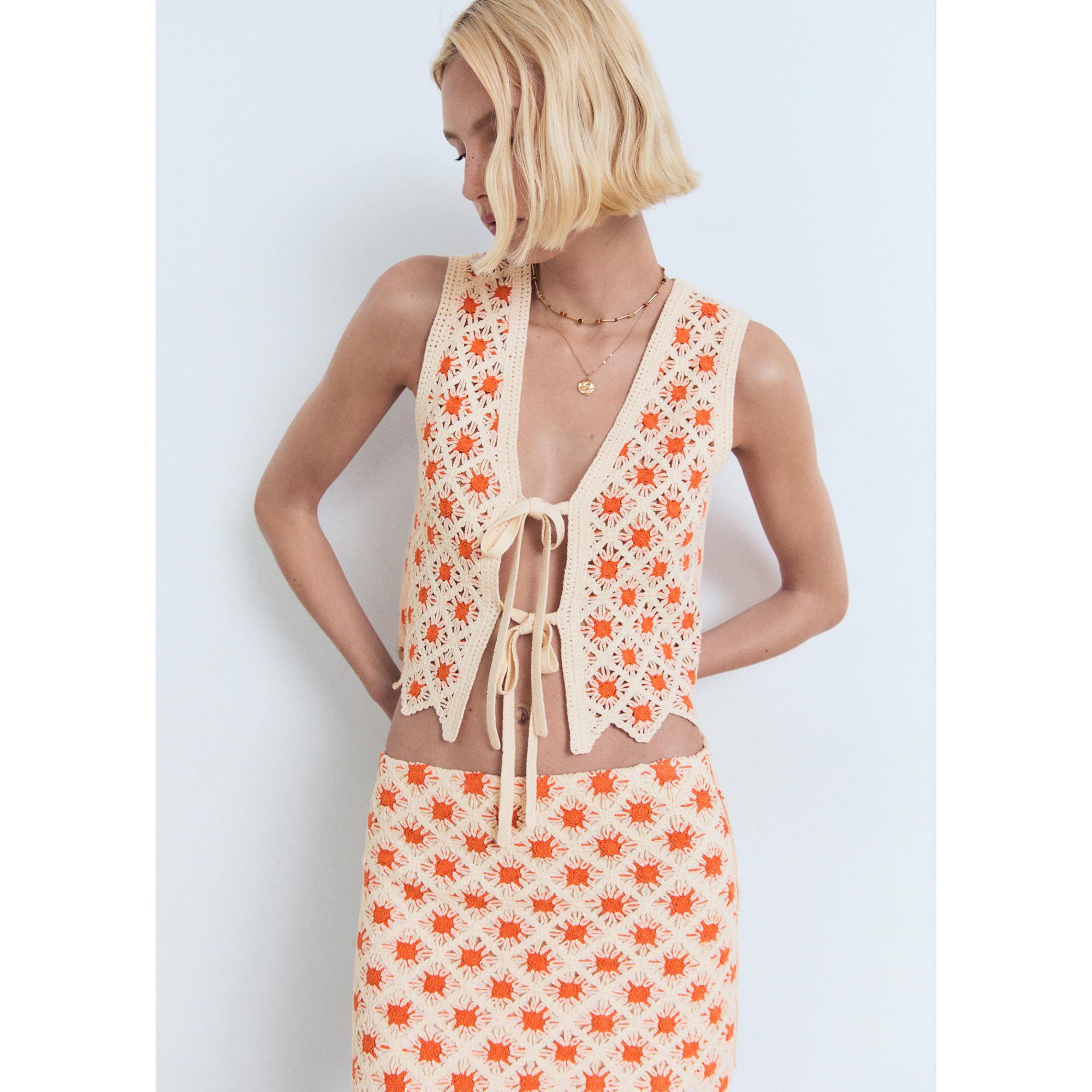 MANGO CAMERON Häkel Minirock  