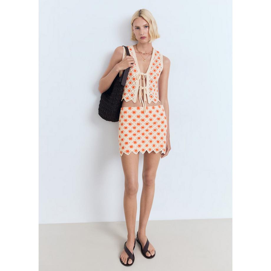 MANGO CAMERON Häkel Minirock  