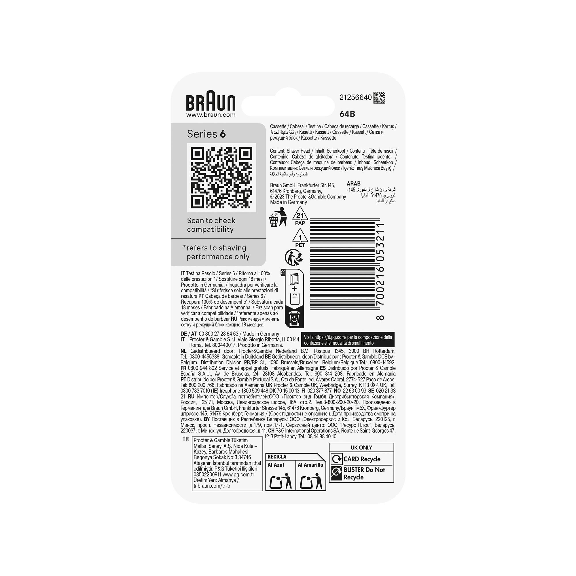 BRAUN Tête de tonte 64B 