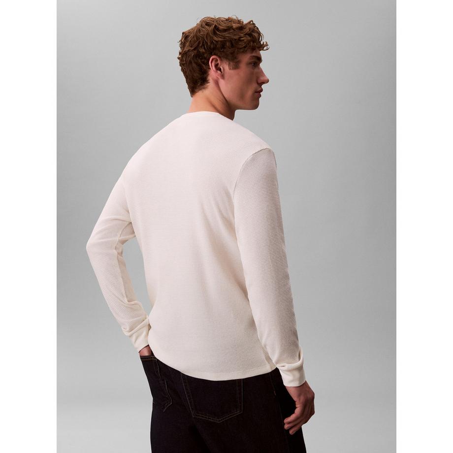 Calvin Klein Jeans T-shirt a maniche lunghe in maglia waffle  