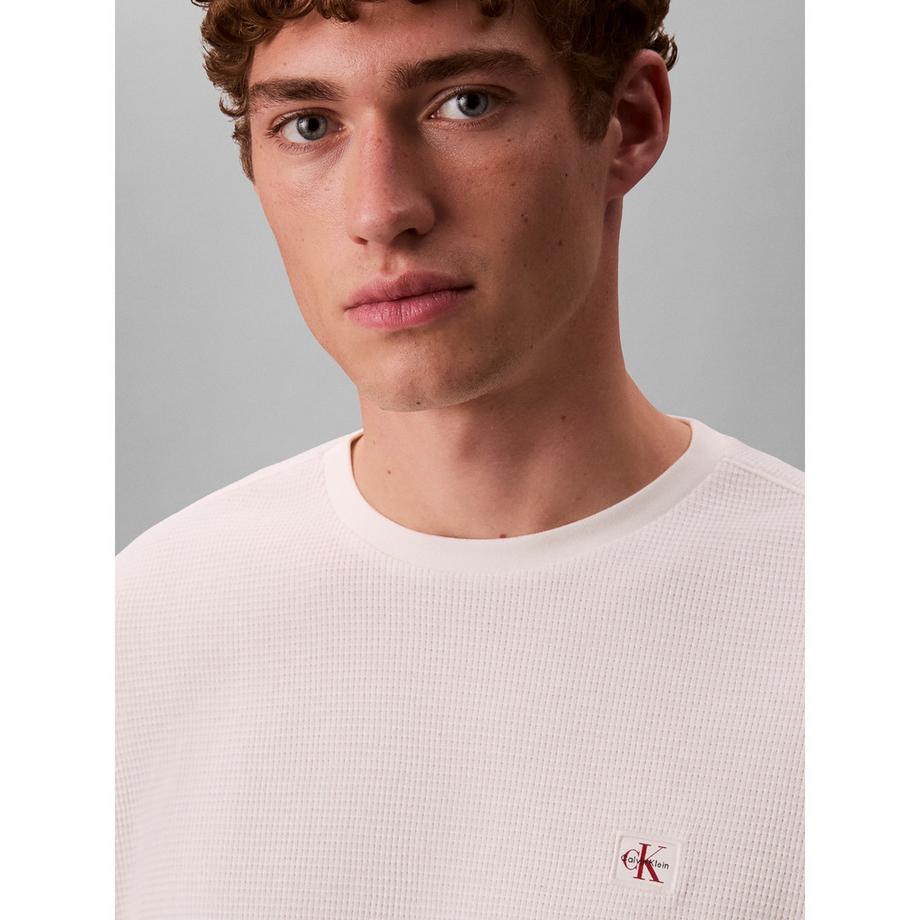 Calvin Klein Jeans T-shirt a maniche lunghe in maglia waffle  