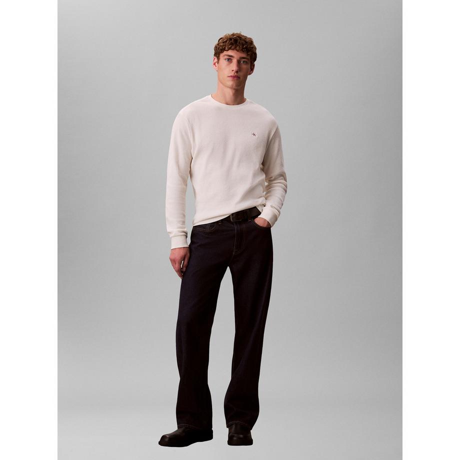 Calvin Klein Jeans T-shirt a maniche lunghe in maglia waffle  