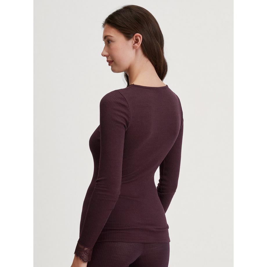 CALIDA Silk Wool Joy Top Côtelé Manches Longues  