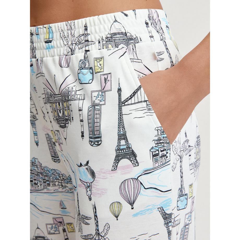 CALIDA Favourites Lavender Pantaloni Lounge Stampati  