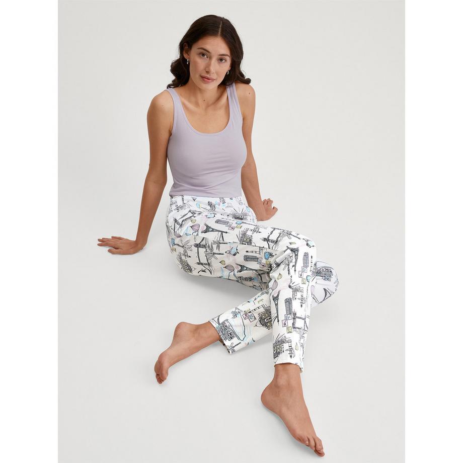 CALIDA Favourites Lavender Pantaloni Lounge Stampati  