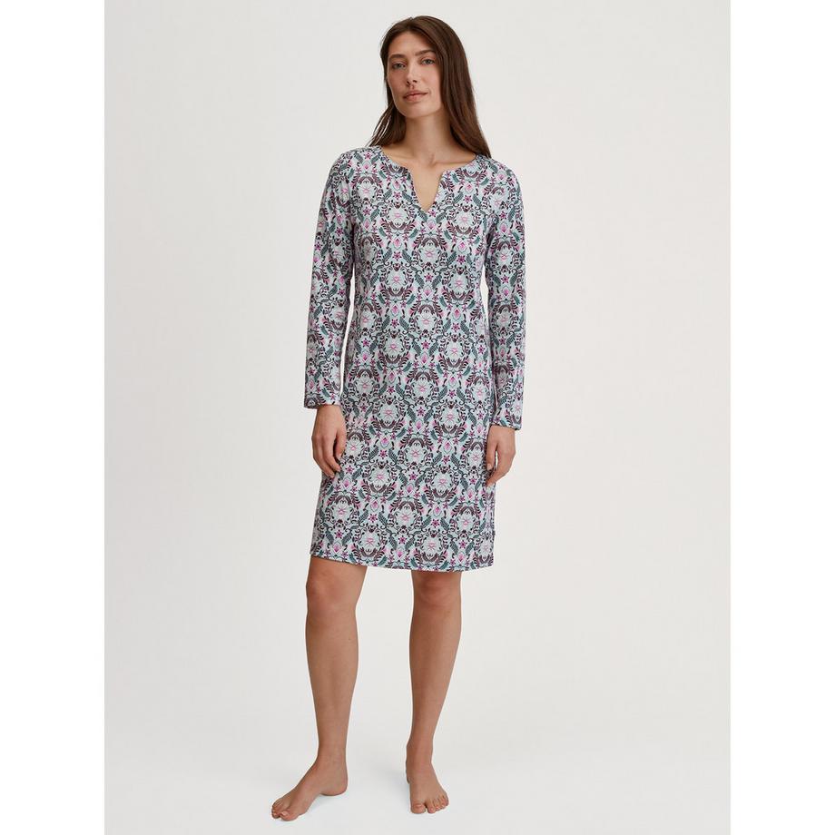 CALIDA Sleepshirt Langarm Blumenmuster  