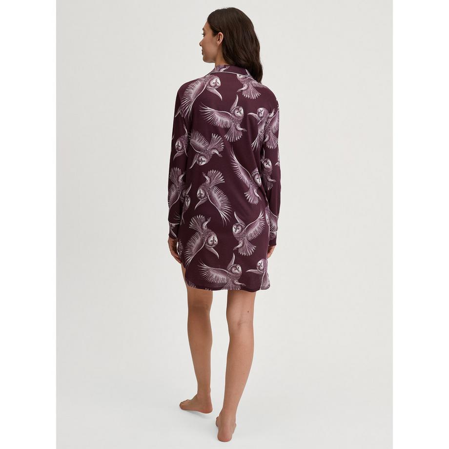 CALIDA Langarm Shirt Eulen Print  