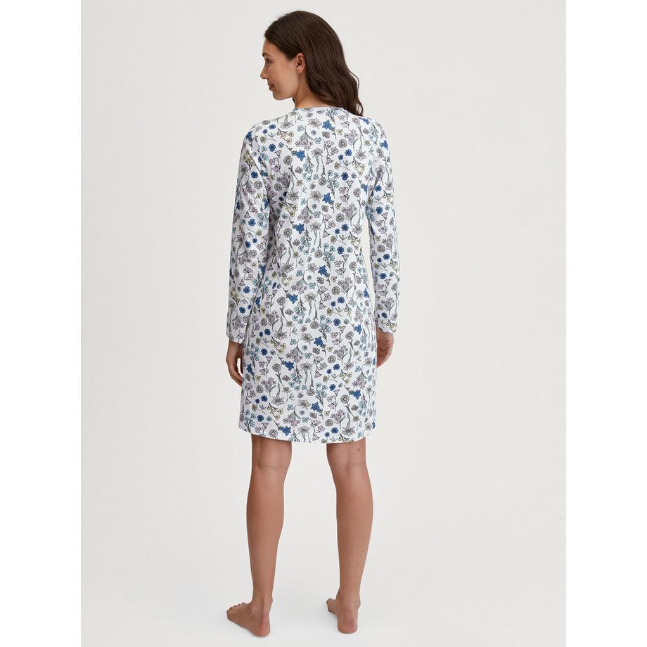 CALIDA Flower Nights Blumenprint Langarm Sleepshirt  