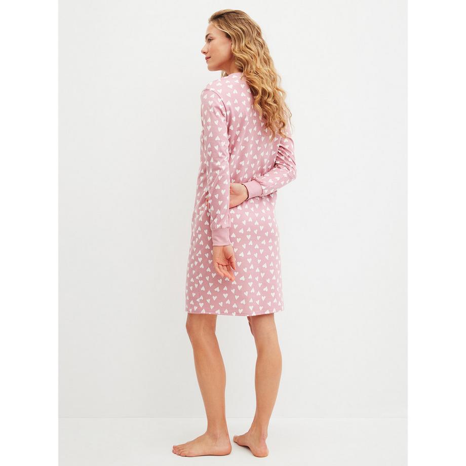 CALIDA Cotton Special Chemise de Nuit Rayée Manches Longues  