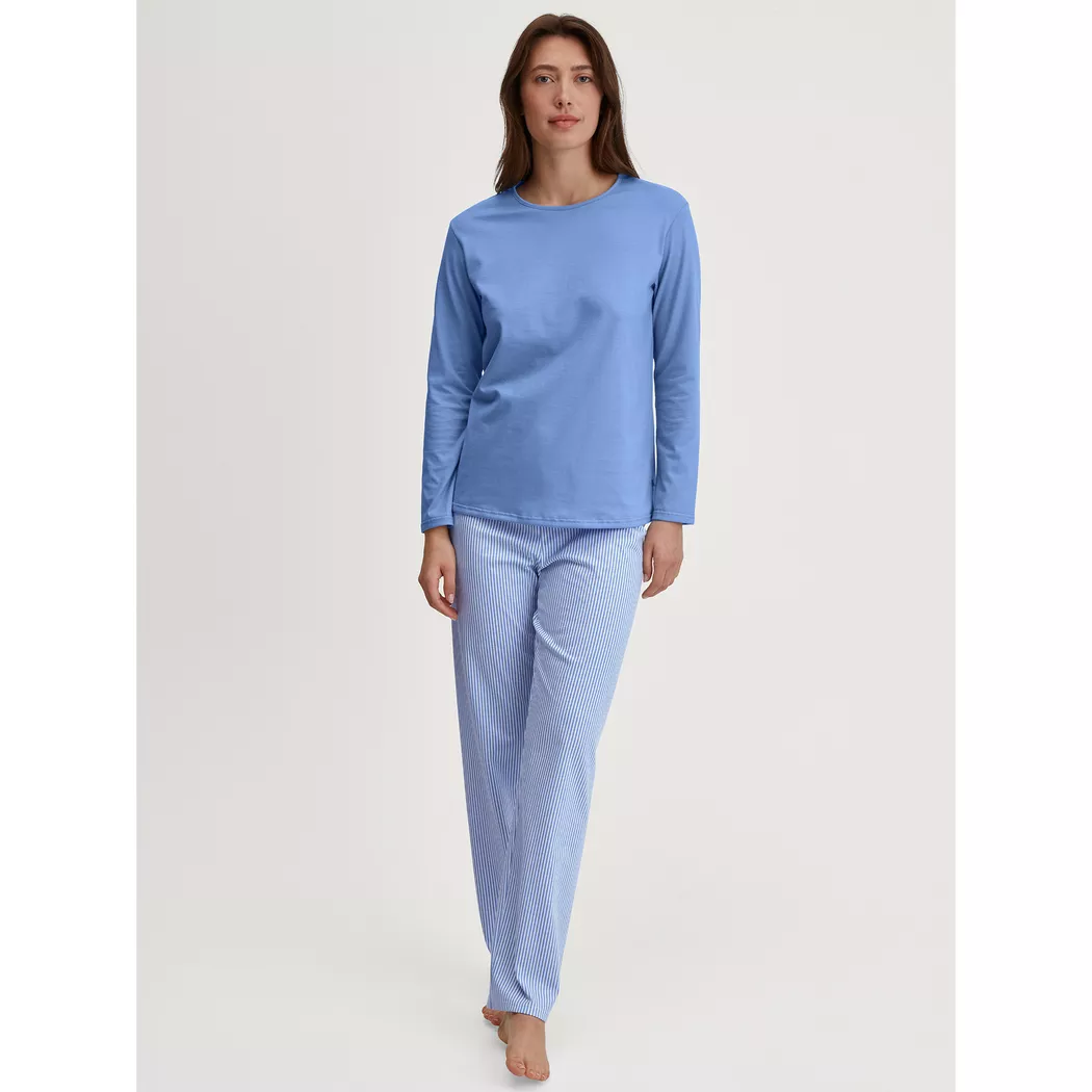 Calida Lovely Nights Women's Pajama Set Cascade Blue Size L