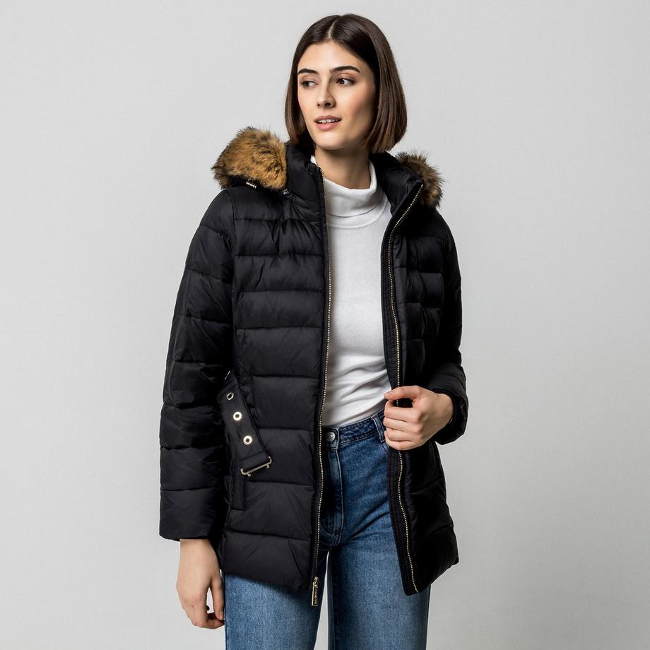 MICHAEL KORS Veste matelassée à capuche en fausse fourrure  