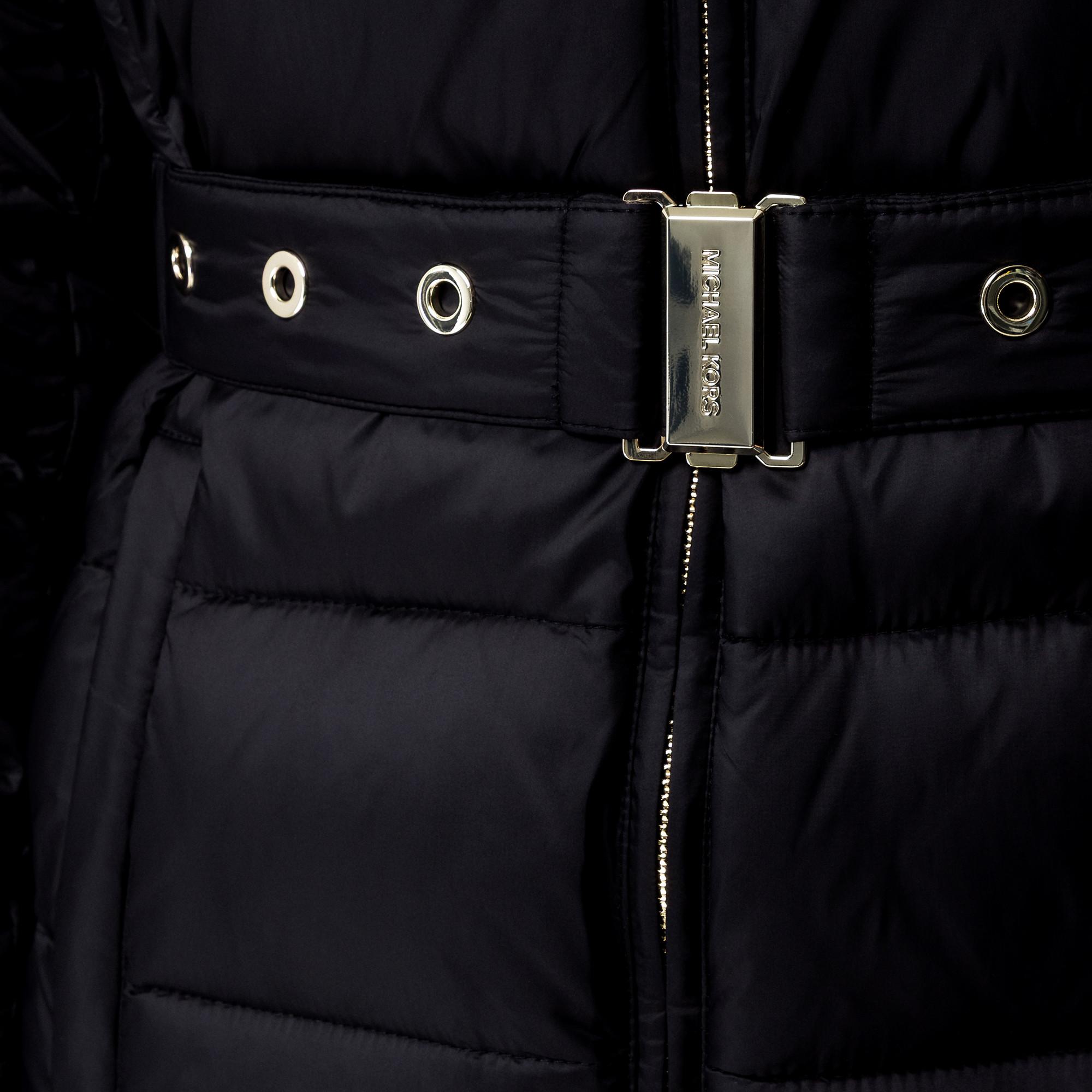 MICHAEL KORS Gepolsterte Jacke mit Kunstfellkapuze  