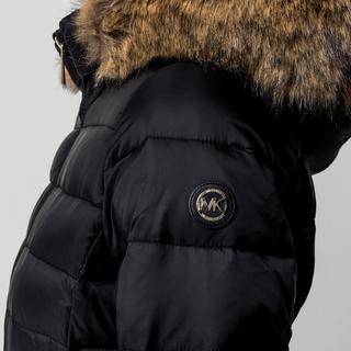 MICHAEL KORS Gepolsterte Jacke mit Kunstfellkapuze  