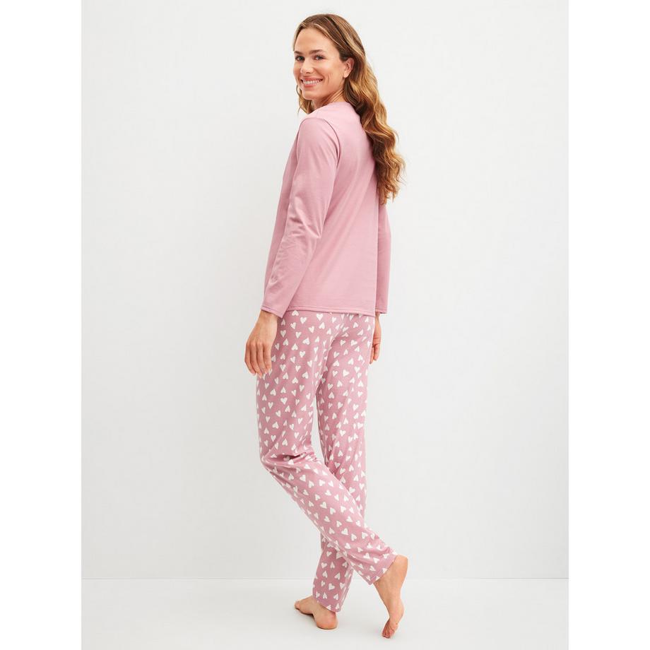 CALIDA Cotton Stripes Pyjama Ensemble Manches Longues  