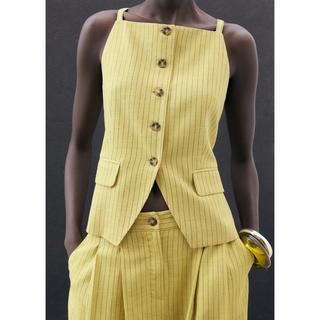 MANGO Luca Rayé Encolure Carrée Top  