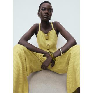 MANGO Luca Rayé Encolure Carrée Top  