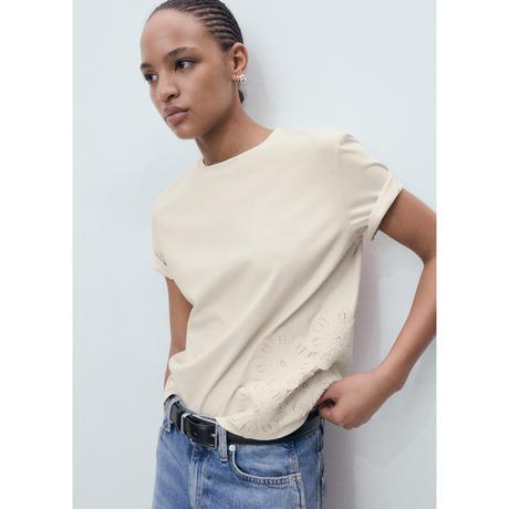 MANGO SUMATRA T-Shirt Brodé Floral  