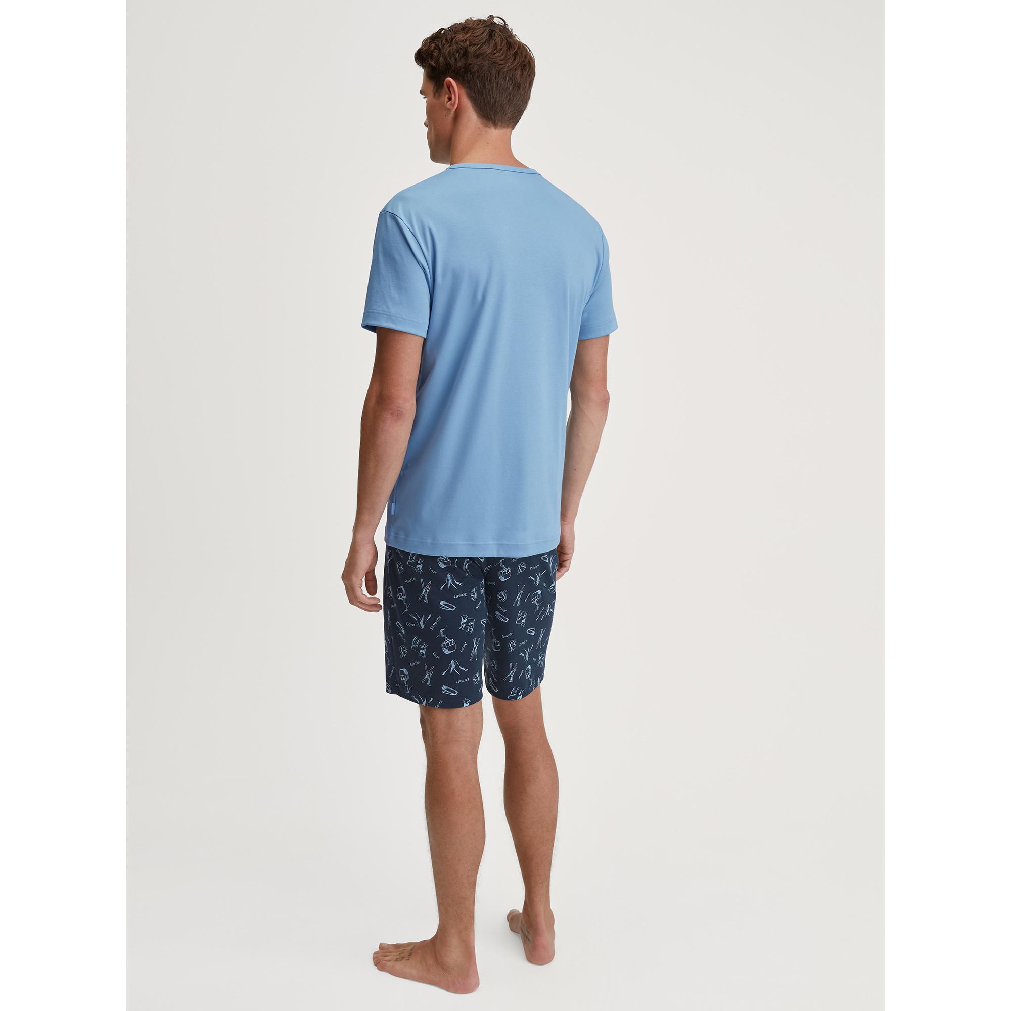 CALIDA Pyjama Set mit bedruckten Shorts  
