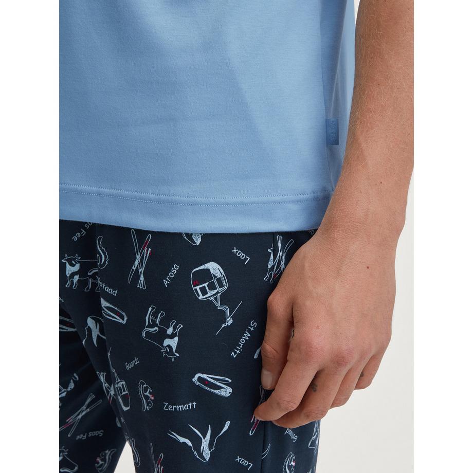 CALIDA Ensemble Pyjama avec Short Imprimé  