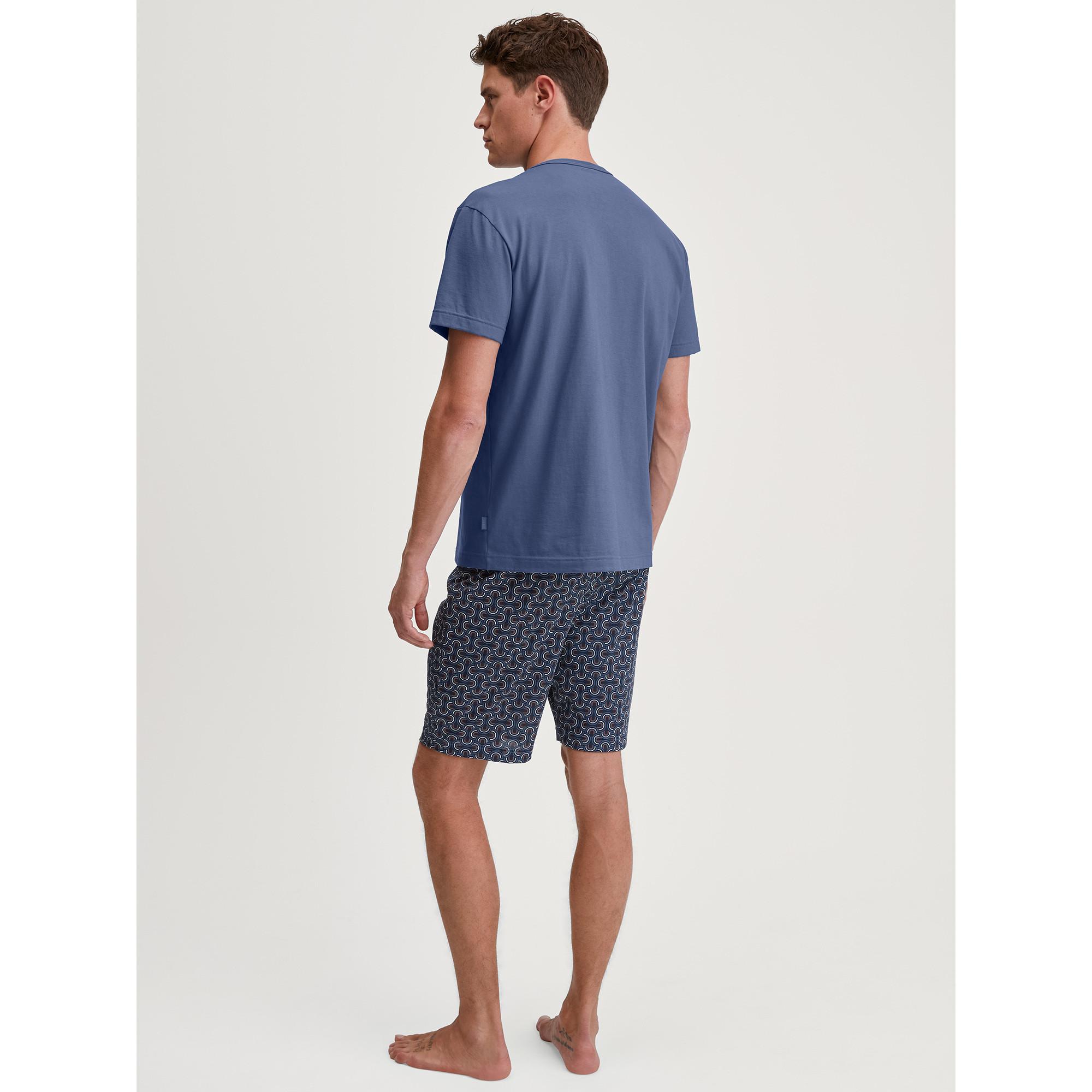 CALIDA Kurzarm T-Shirt und gemusterte Shorts Pyjama Set  