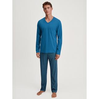 CALIDA RELAX IMPRINT Langarm V-Ausschnitt Pyjama Set  