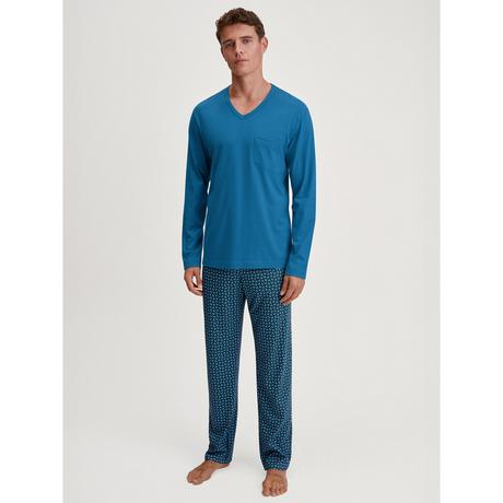 CALIDA RELAX IMPRINT Langarm V-Ausschnitt Pyjama Set  